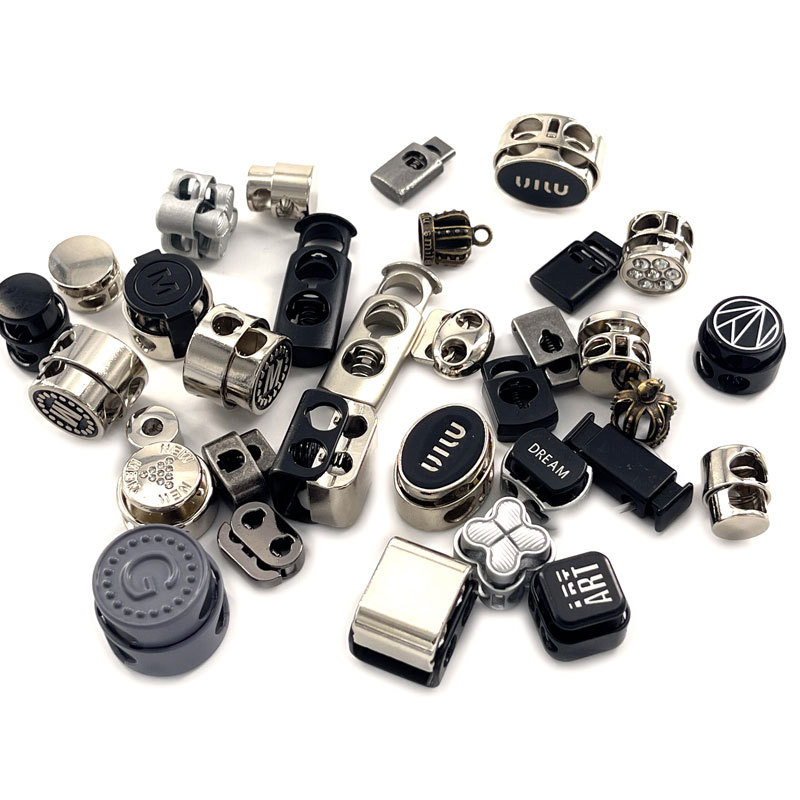 止绳扣金属吊钟 单双孔按压弹簧弹力地雷扣豬鼻扣 服装调节扣