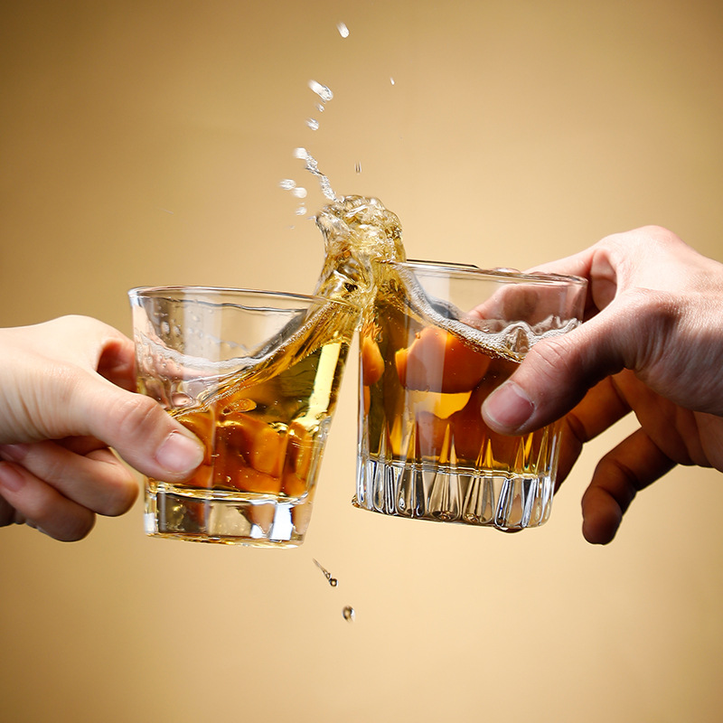 加厚玻璃杯 酒吧啤酒杯杯子钢化八角杯洋酒杯威士忌杯ktv酒杯