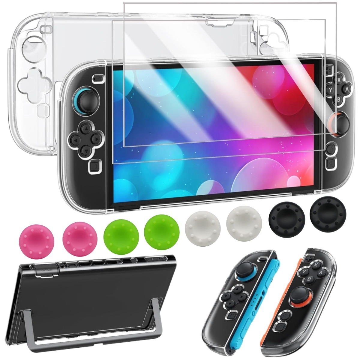 任天堂switch 2代游戏主机保护壳SWITCH 2pc分体水晶壳透明保护套