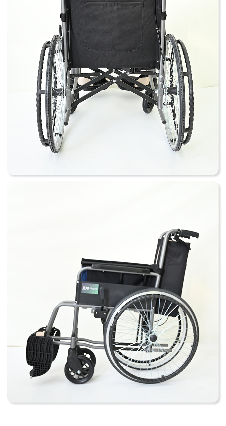 互邦轮椅折叠超轻便携式hbl8手推车小型互帮老人旅行代步车