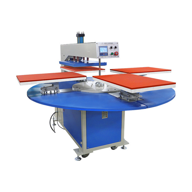 江川圆盘烫画机全自动四工位印花机液压转盘式热转移印花机器批发