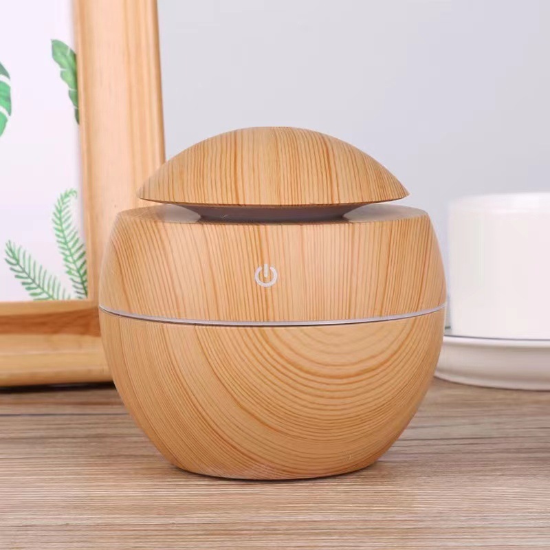 USB Wood Grain Humidifier Household Colorful Fragrance Lamp Office Desk Surface Panel Air Purifier Mini Noiseless plus