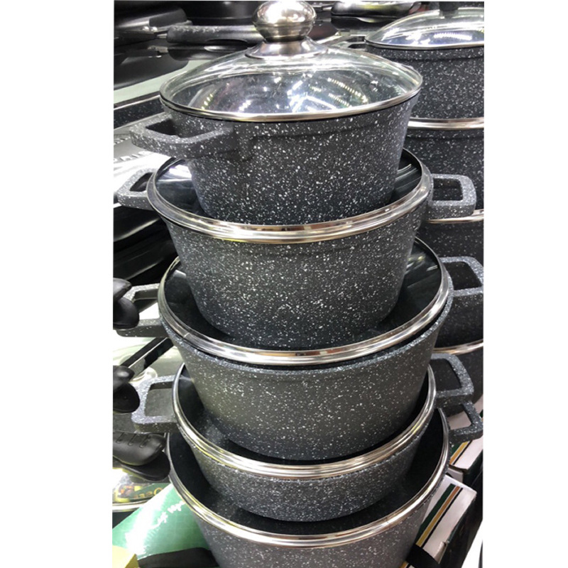 10 Pieces Suit Marble Soup Pot Medical Stone Multi-Function Pot Pan Frying Activity Gift Pot Manufacturer