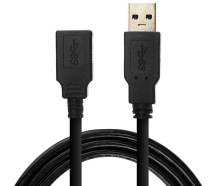 usb 3.0 黑色镀金延长线 公对公 公对母高速硬盘数据线镀金镀镍头