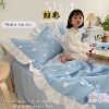 Summer air conditioning is ins Korean fresh Summer quilt Four piece suit 1.5m2 Lotus leaf Cool in summer wechat Business On behalf of Summer air conditioning is ins Korean fresh Summer quilt Four piece suit 1.5m2 Lotus leaf Cool in summer wechat Business On behalf of