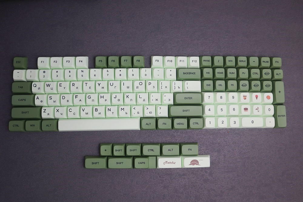 Fresh Series Matcha Matcha Japanese, English, Korean, Russian Xda Highly Mechanical Keyboard Diy Key Cap