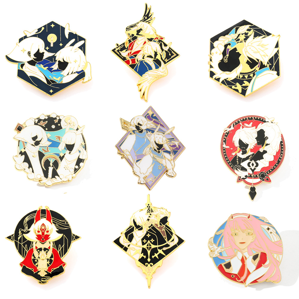 二次元动漫卡sky光遇周边龙骨卡卡白鸟平菇金属饰品徽章吧唧胸针