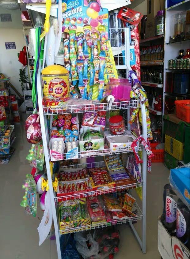 零食货架商店展示架超市小卖部便利店货架玩具多层置物架展示架子