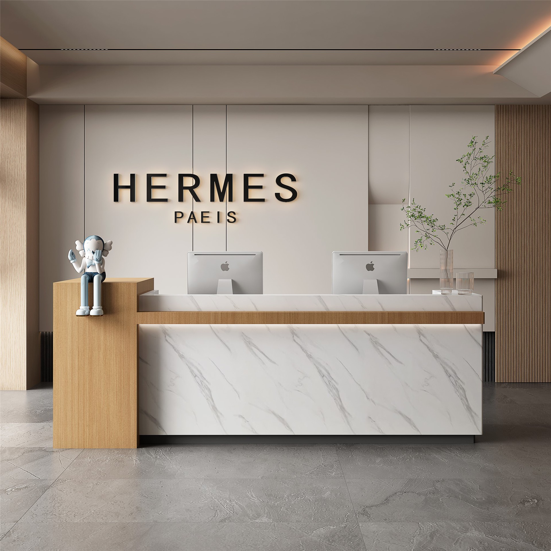 收银台简约现代新中式吧台服装店美容院理发店餐饮店会所公司前台