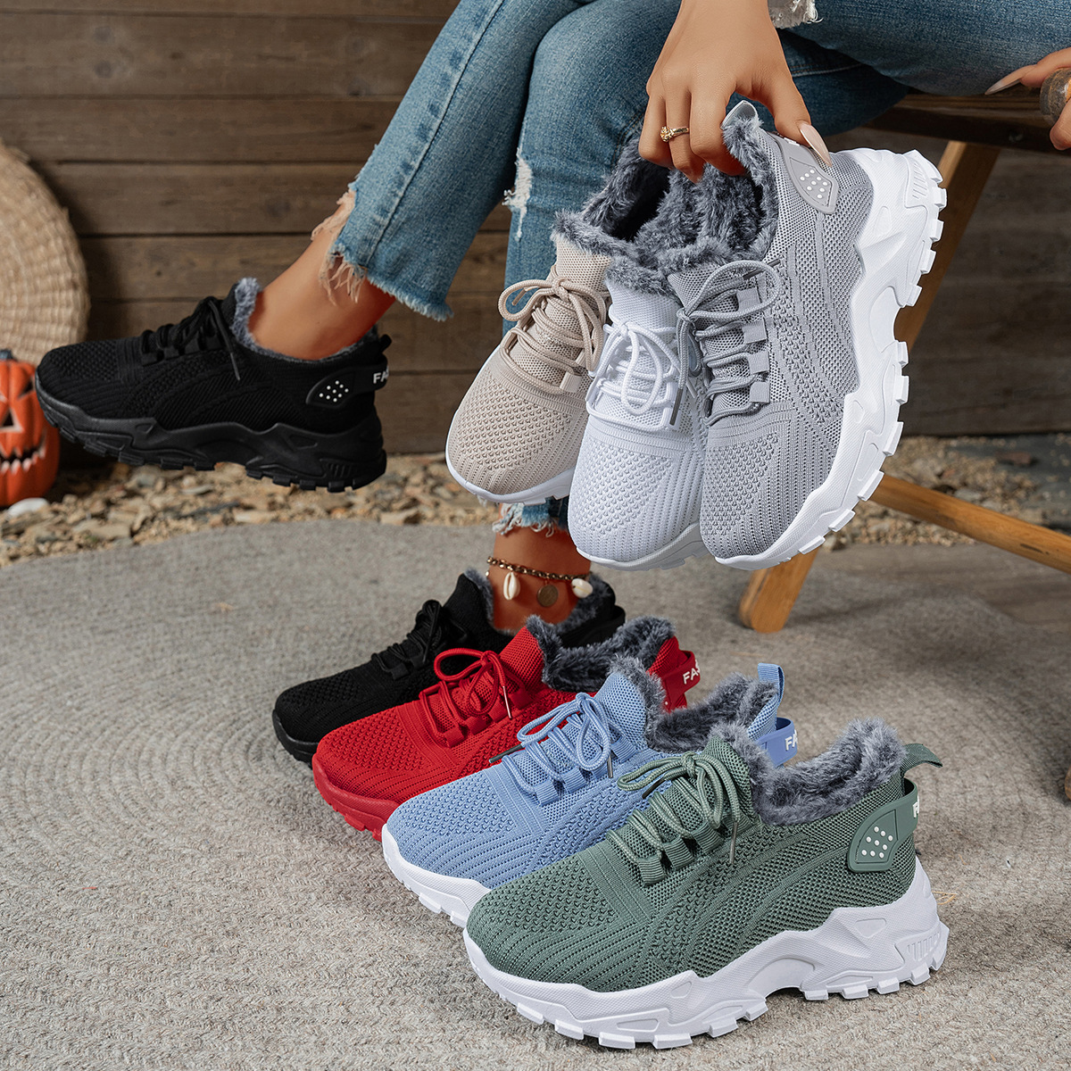 棉鞋冬季女temu新款厚底女靴加绒加厚轻便短靴防寒保暖靴子