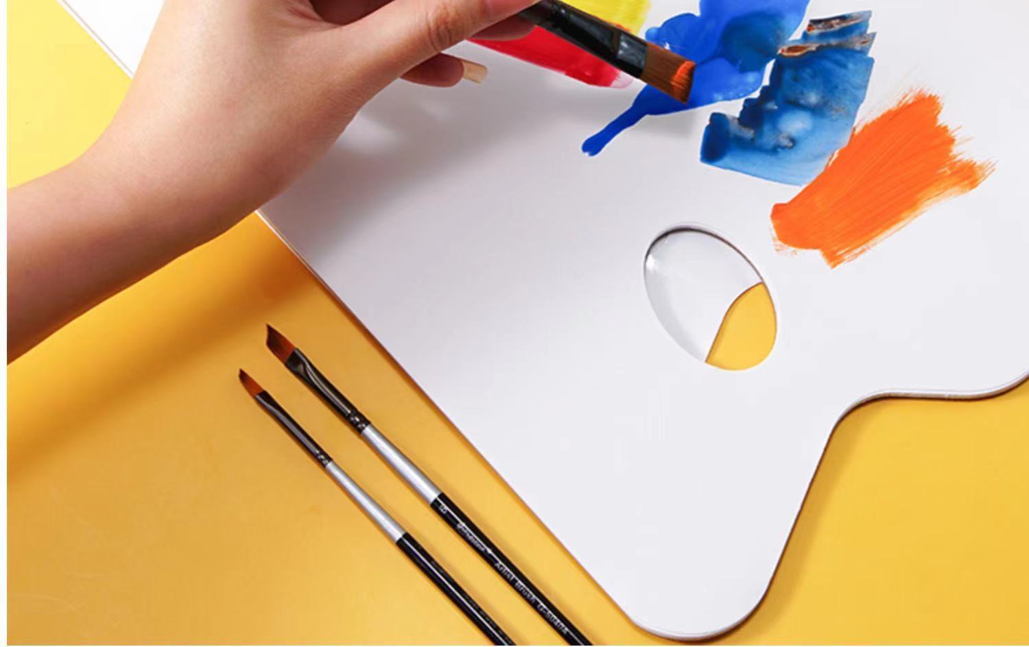 调色纸美术生丙稀水粉一次性双面可撕丙烯美甲油画调色本纸板免洗