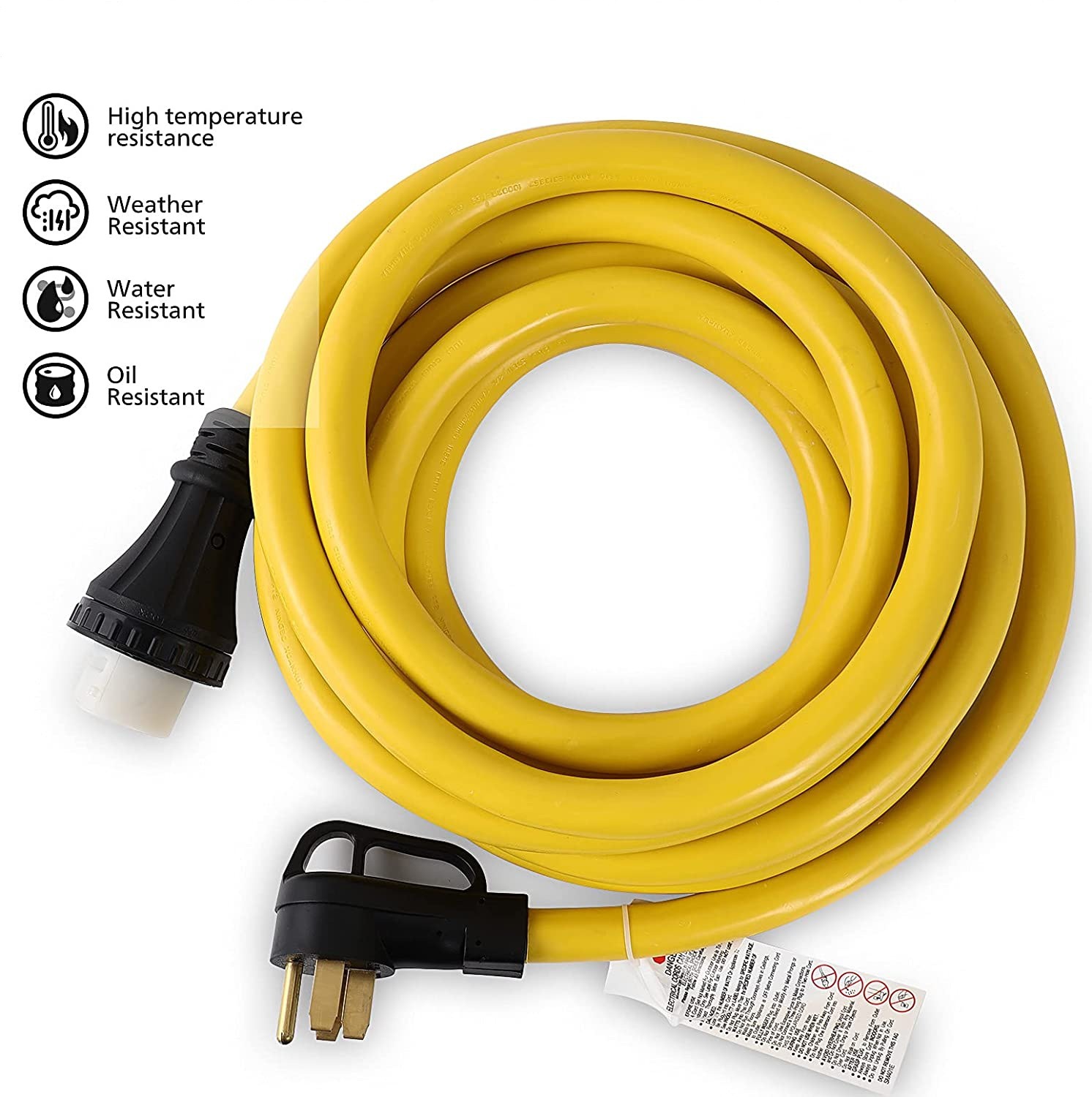 rv电源线  美国50a岸电船用电缆插头 n1450p to ss250r  stw 6awg