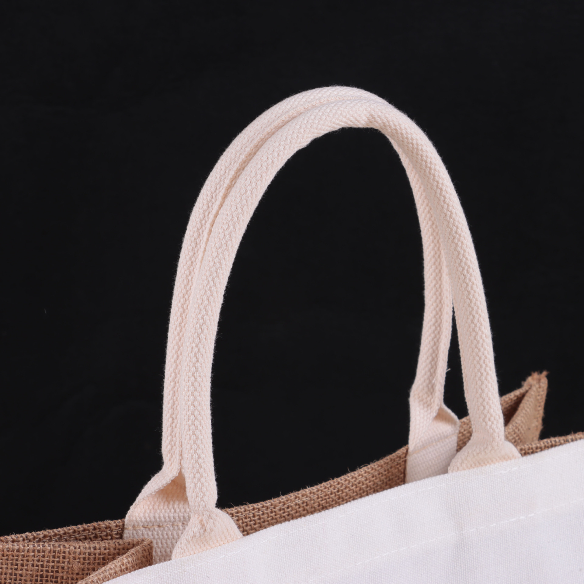 Factory Customized Splicing Model Jute Bag DIY Partner Gift Bag Business Advertisement Gift Bag Printable Logo
