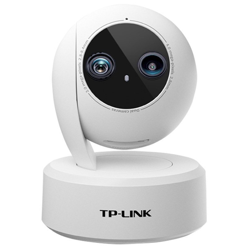 tplink无线摄像头家用远程手机语音对话400万高清全彩夜视遥控室