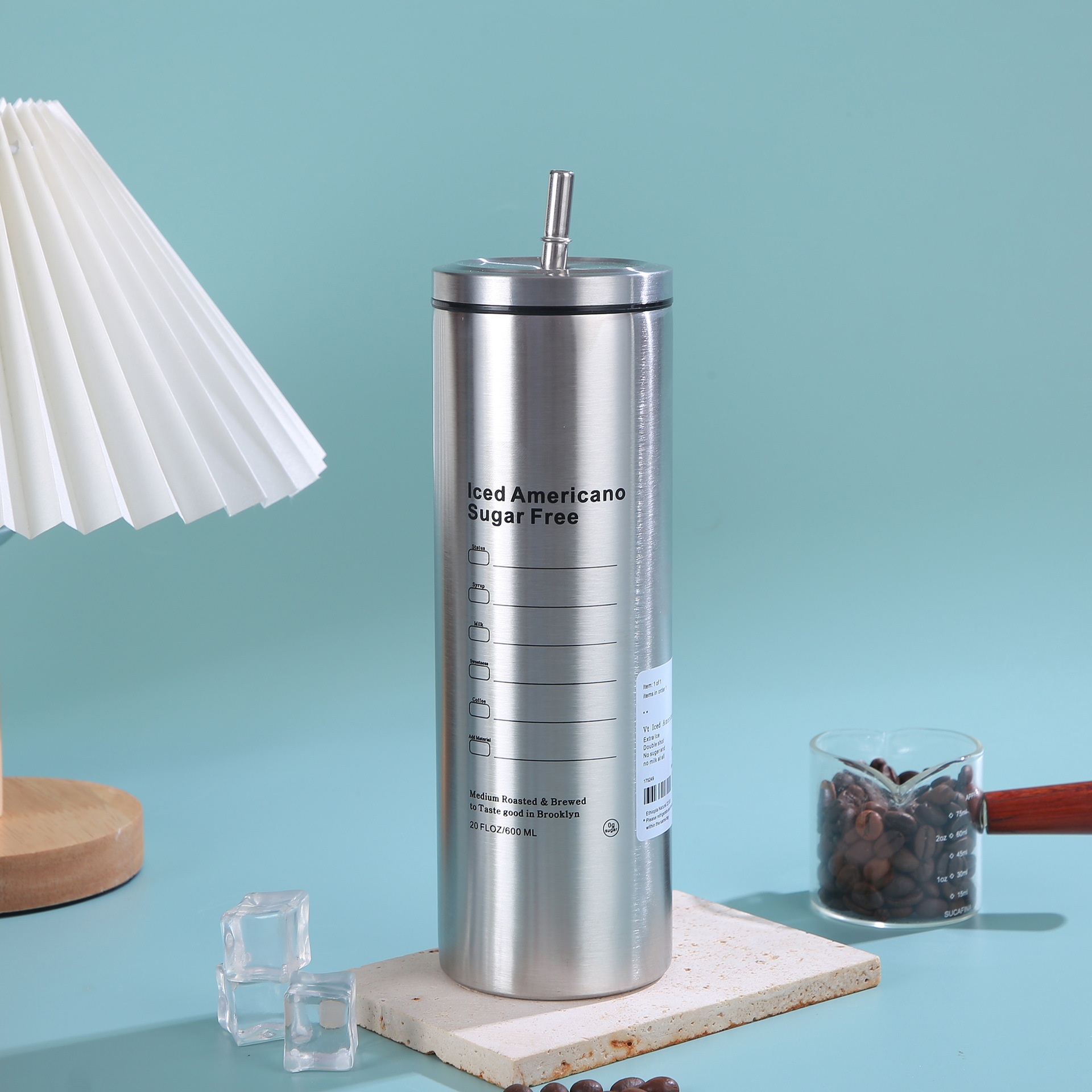 高颜值304不锈钢保温杯家用简约冰美式咖啡杯大容量直筒随手水杯