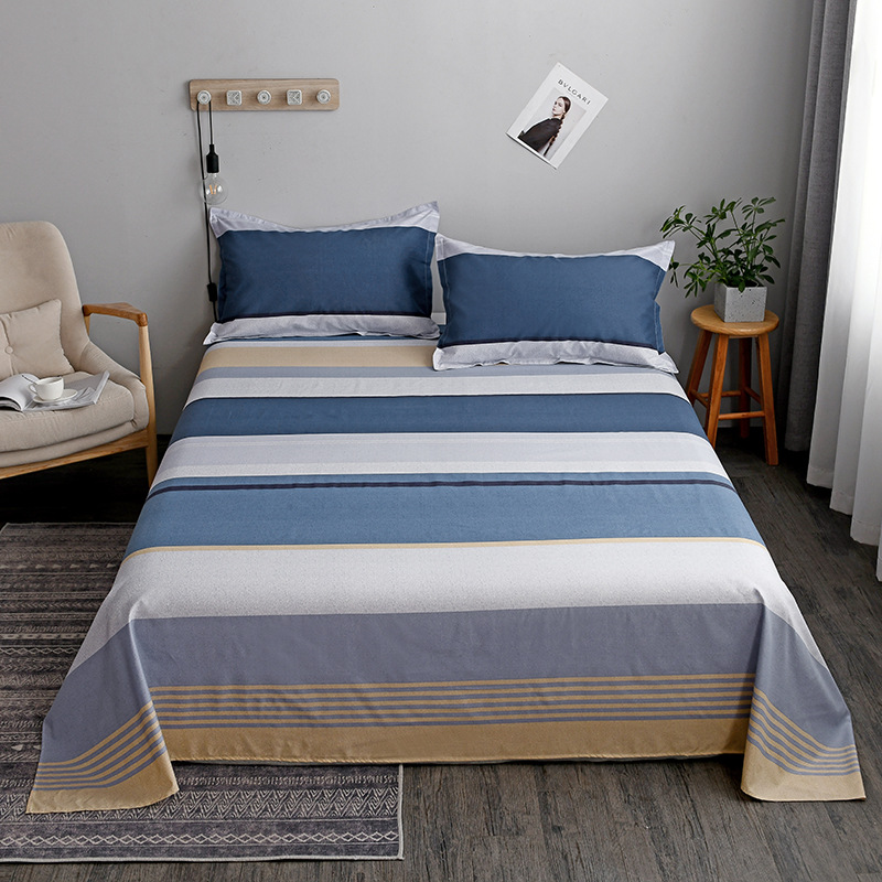 Bed One-Piece Four-Piece Pillowcase Quilt Cover Coverlet Duvet Cover Autumn Dormitory Washed Cotton Three-Piece Product Brushed Wholesale