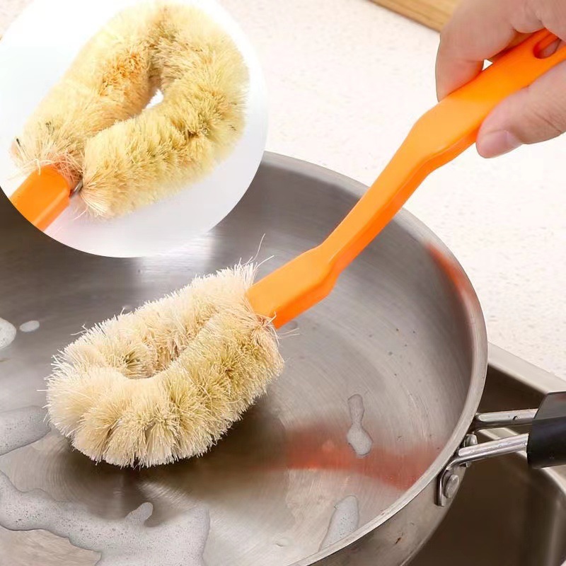 家用不伤手洗锅神器长柄刷椰棕锅刷子不沾油洗碗锅刷子厨房清洁刷