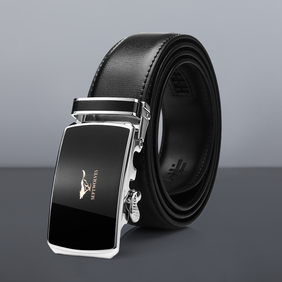 七匹狼皮带男士经典自动扣腰带商务百搭中青年款节日礼物w70147-1