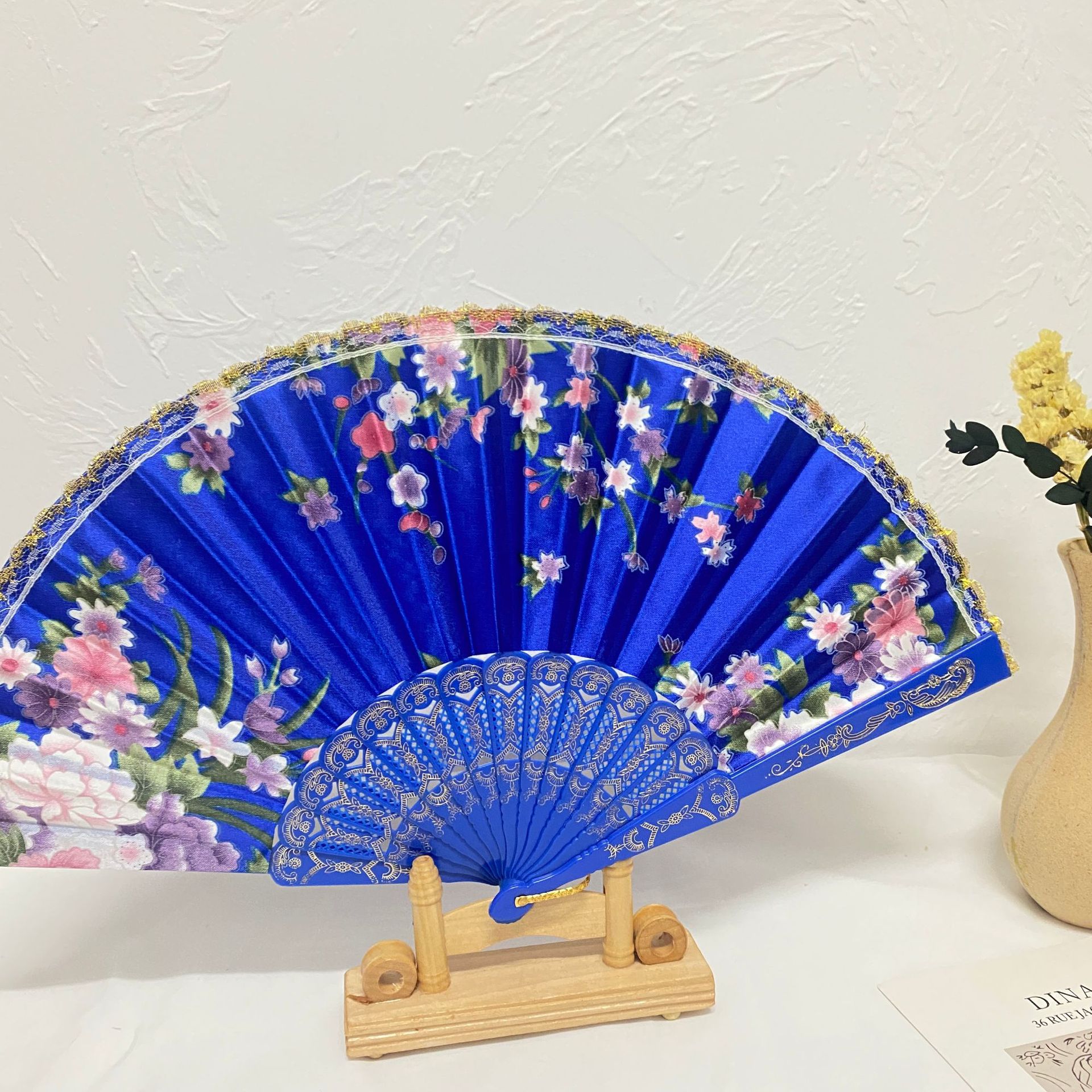 绸布扇子古风扇子旗袍走秀扇子女士折扇舞蹈扇女士扇网红扇礼品扇