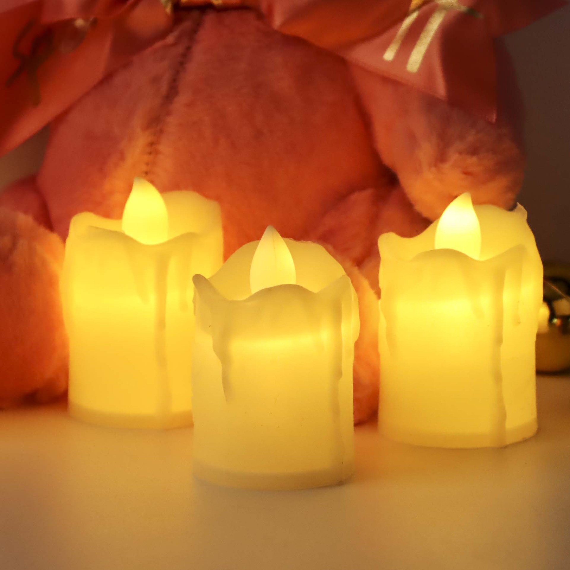 Led Hard Head Tears Smoke-Free Tealight Electronic Candle Ambience Light Halloween Candle Home Decoration Candle