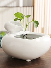 陶瓷小型流水摆件流水循环鱼缸自动循环猫咪饮水器桌面办公室摆件