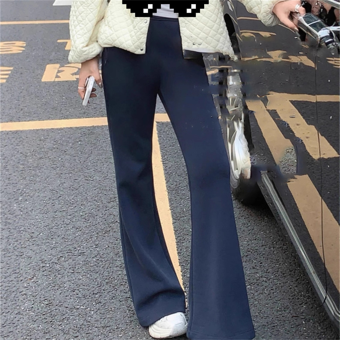 MY 瘦瘦加绒裤 莫代尔空气层厚绒保暖喇叭【大50】