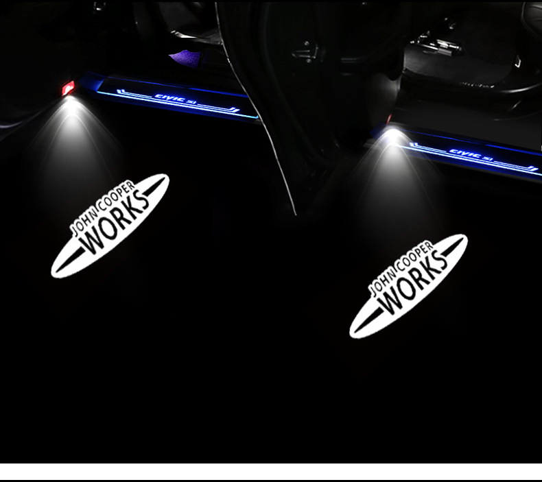 适用于宝马迷你迎宾灯r52r53r54r55r56f55f56f57车门投影灯高清