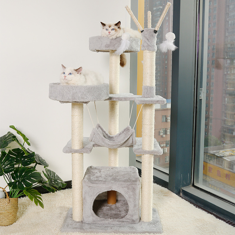 猫爬架猫窝一体夏季猫树大型实木猫咪用品四季通用小型猫咪架子