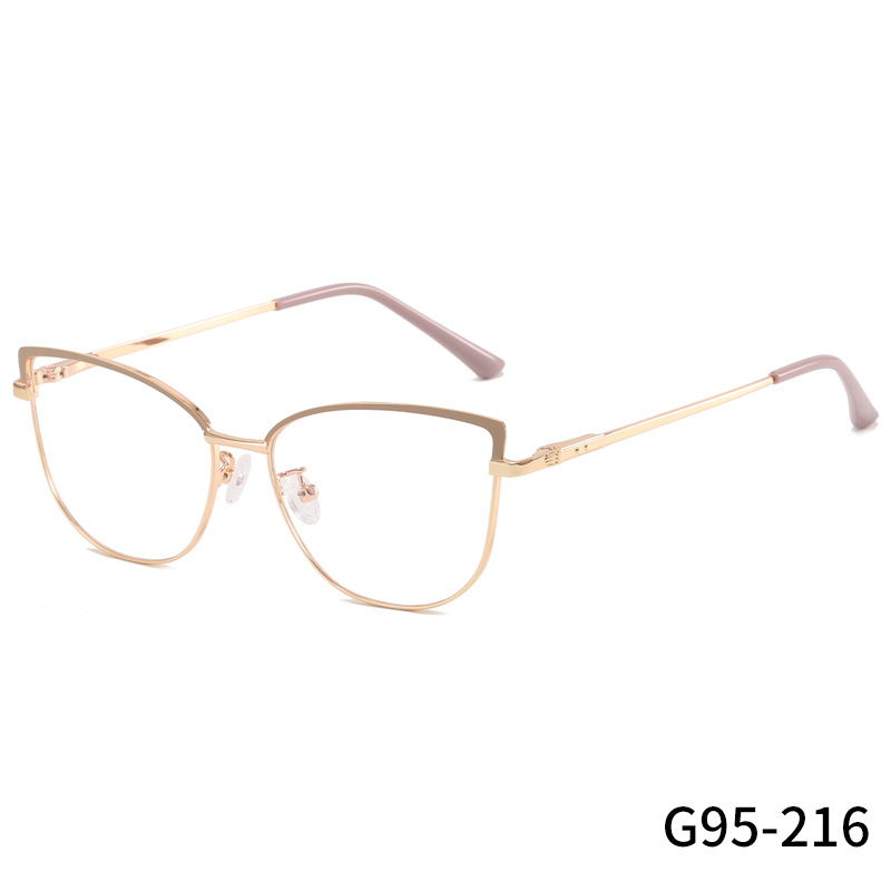 2023 New Glasses Male and Female Fashion Casual Trend Metal Optical Photo Frame Student Plain Glasses