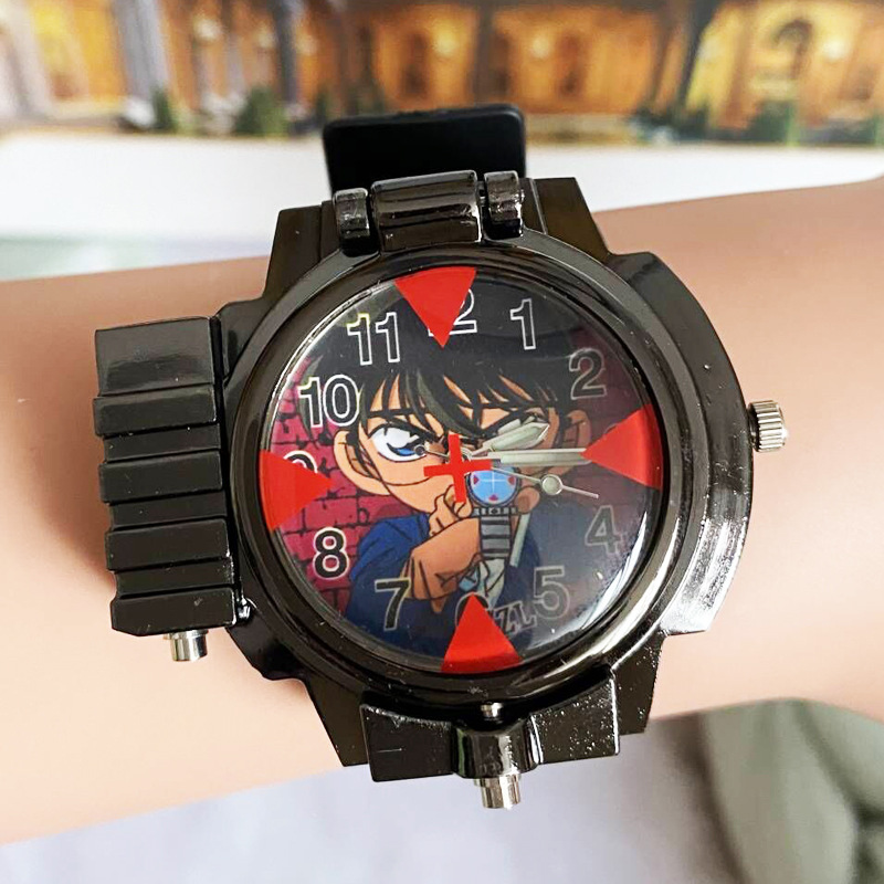 时尚潮流柯南手表发射激光麻醉针儿童多功能运动电子表男女孩通用