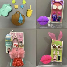 外贸散货玩具娃娃用配件首饰迷你仿真墨镜手提包帽子兔耳朵发箍贝
