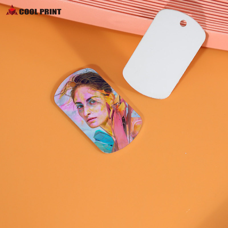 DIY Heat Transfer Sublimation Aluminum Dog Tag Pendant Heat Transfer Metal Dog Tag Pendant