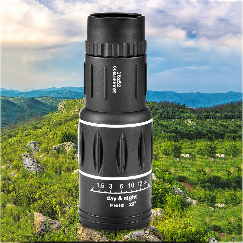 厂家直销 16×52单筒望远镜高倍清晰户外单筒望远镜 便携易带