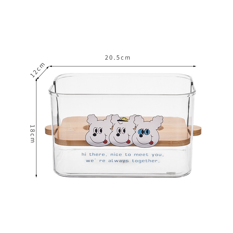 Transparent Nordic-Style Adjustable Tissue Box