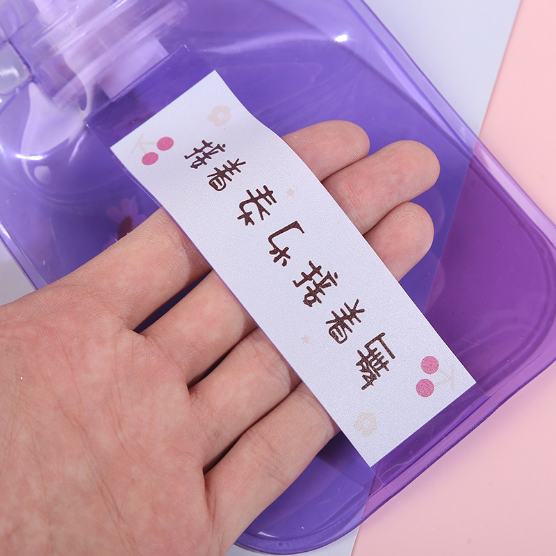 2023 New Creative Text Cartoon Colorful Hot Water Bag Solid Color Multiple Types of Hand-in Hand Warmer Portable Irrigation Bag