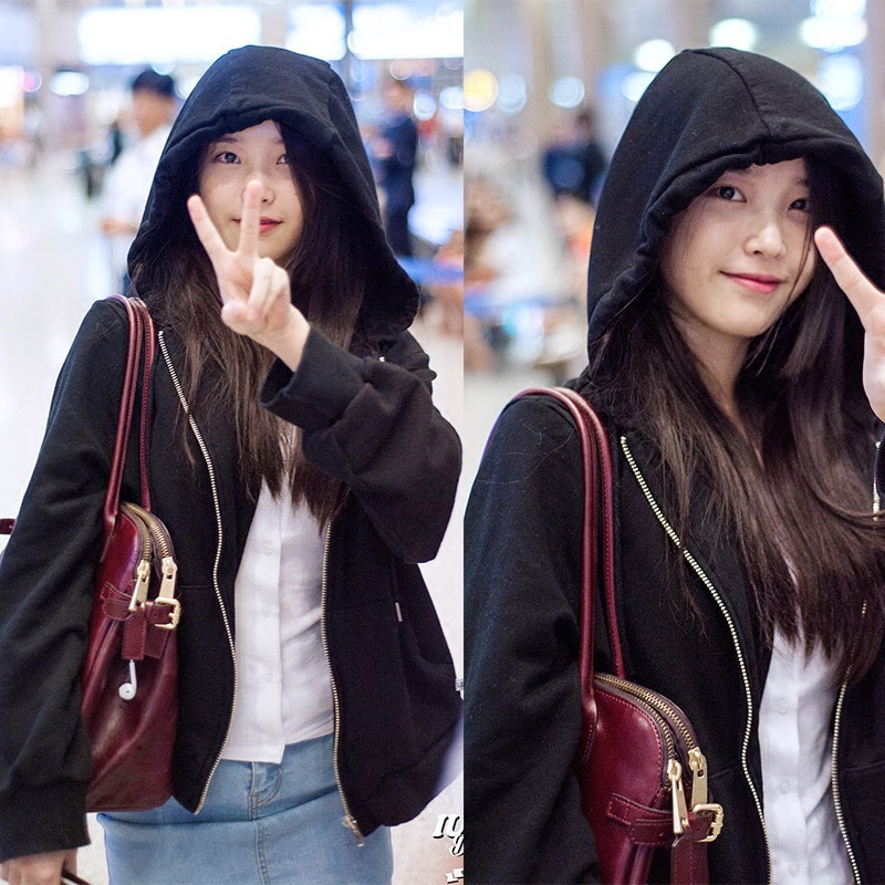 iu李知恩明星同款韩版上衣宽松连帽拉链加绒加厚长袖卫衣女外套
