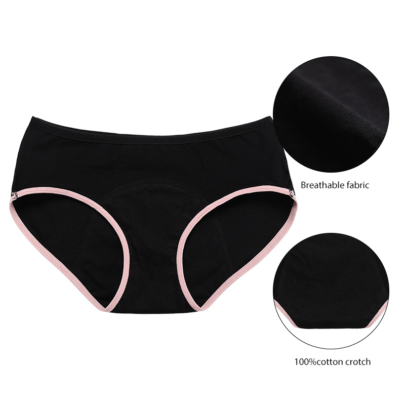 Girl Student Underwear Foreign Trade Cross-Border Three-Layer Period Panties Menstrual Period Briefs Female Side Leakage Prevention Sanitary Panty