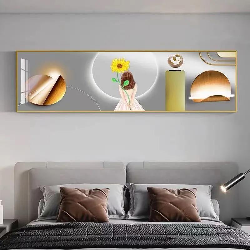 卧室床头背景墙装饰画现代简约主卧房间墙面挂画酒店宾馆客房壁画