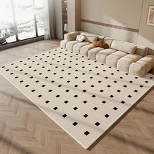 客厅地毯全铺法式奶油风沙发茶几防滑毯家用卧室床边仿羊绒地毯