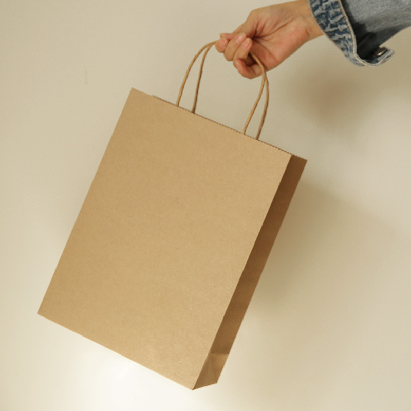 拙木 厚款中号手提袋 牛皮纸高品质精致空白文艺小清新礼品袋子