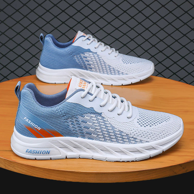 Men's Shoes 2023 New Summer Fly Woven Mesh Breathable Thin Casual Versatile Youth Running Fashionable Sports Shoes