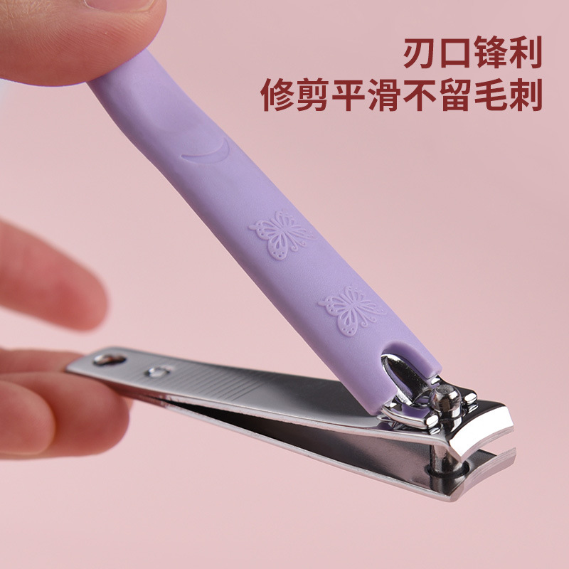 Wholesale Nail Clippers Rubber Handle Nail Scissors Large Size Nail Clippers Home Cute Manicure Tools