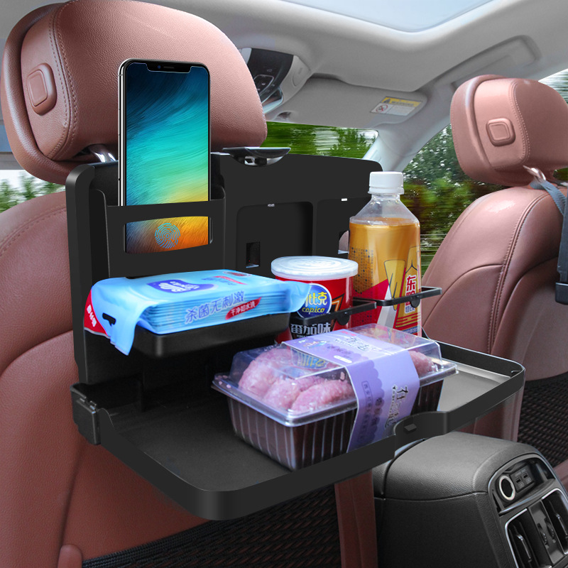 Car Dining Plate Car Supplies Car Drink Cup Holder Car Dining Table Multifunctional Sundries Plate Car Chair Back Dining Table