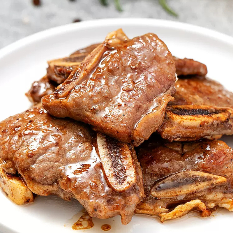 胜福原切雪花牛仔骨12片铁板牛排黑椒牛仔骨冷冻牛小排半成品食材