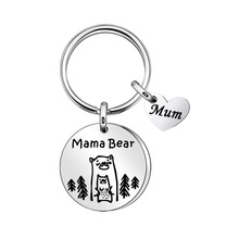 Mama Bear不锈钢钥匙扣母亲节礼品感恩节礼物亚马逊热销跨境礼物