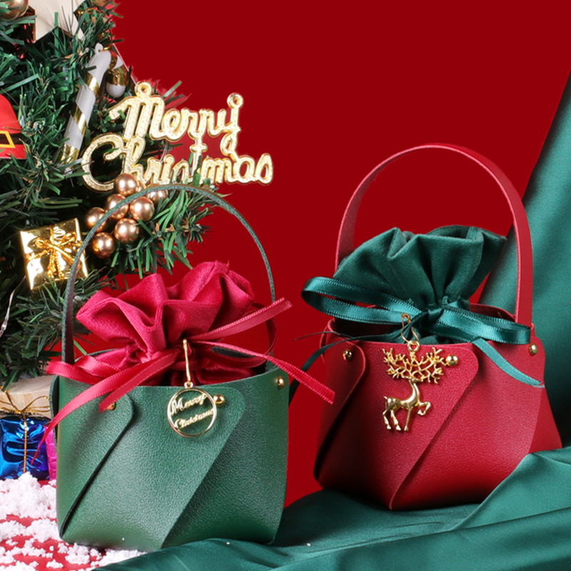 Christmas Apple Bag Christmas Eve Gift Box Hand Bucket Apple Bag Packing Box Christmas Eve Gift