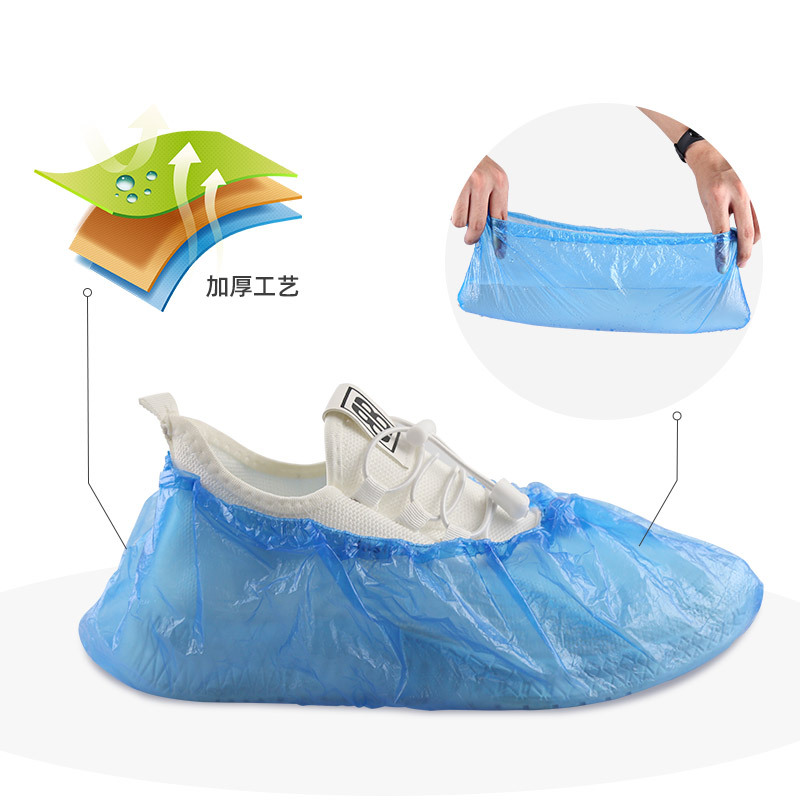 一次性防雨鞋套100只装pe加厚家用防水防尘室内雨天塑料鞋套-阿里巴巴