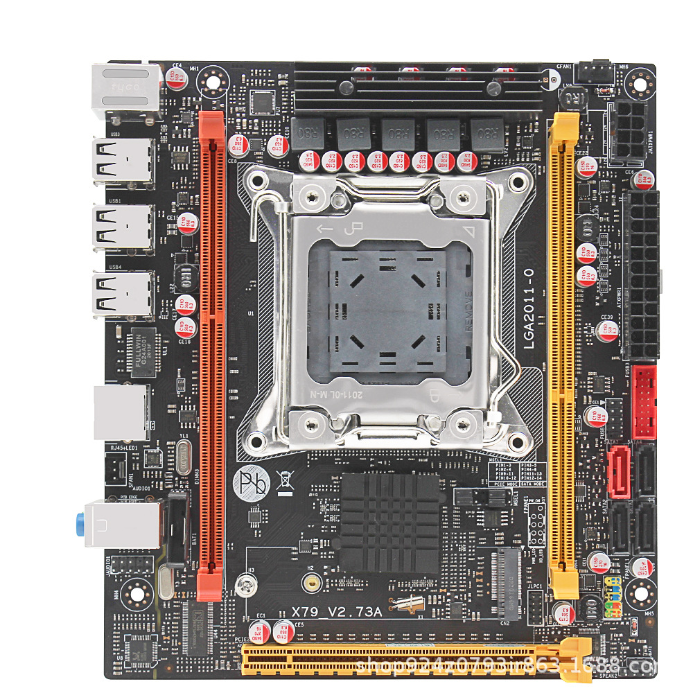 全新x79电脑主板lga 2011针支持志强e5 v2 ddr3带m.2接口usb2.