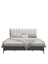 实木床现代简约双人床主卧出租房用1.5米软包单人床欧式1.2米床架
