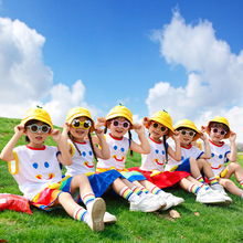 六一儿童啦啦队演出服活力波浪可爱小学生运动会服装啦啦操表演服